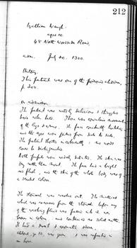 William Waugh's case notes